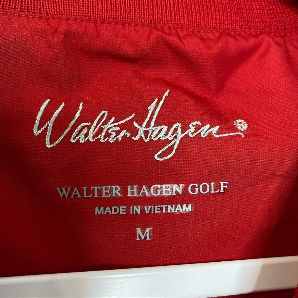 Walter Hagen Men’s Golf Pullover Jacket Red - Picture 7 of 8